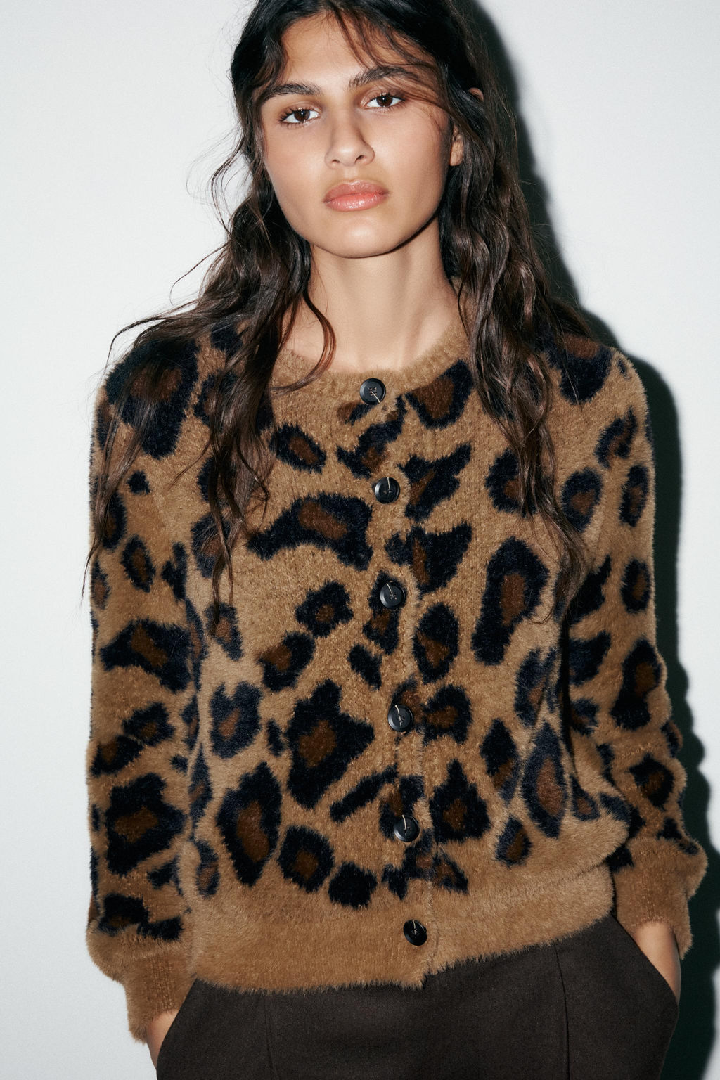 ANIMAL JACQUARD KNIT CARDIGAN - Zara фото 11