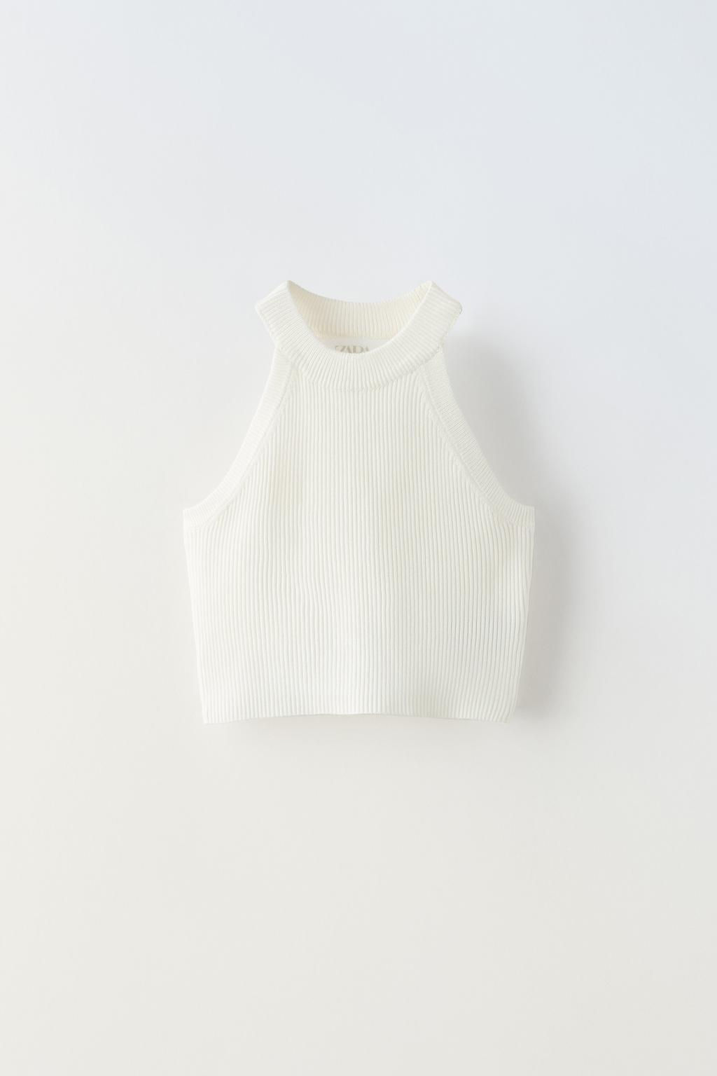 RIBBED HALTER TOP - Zara фото 5
