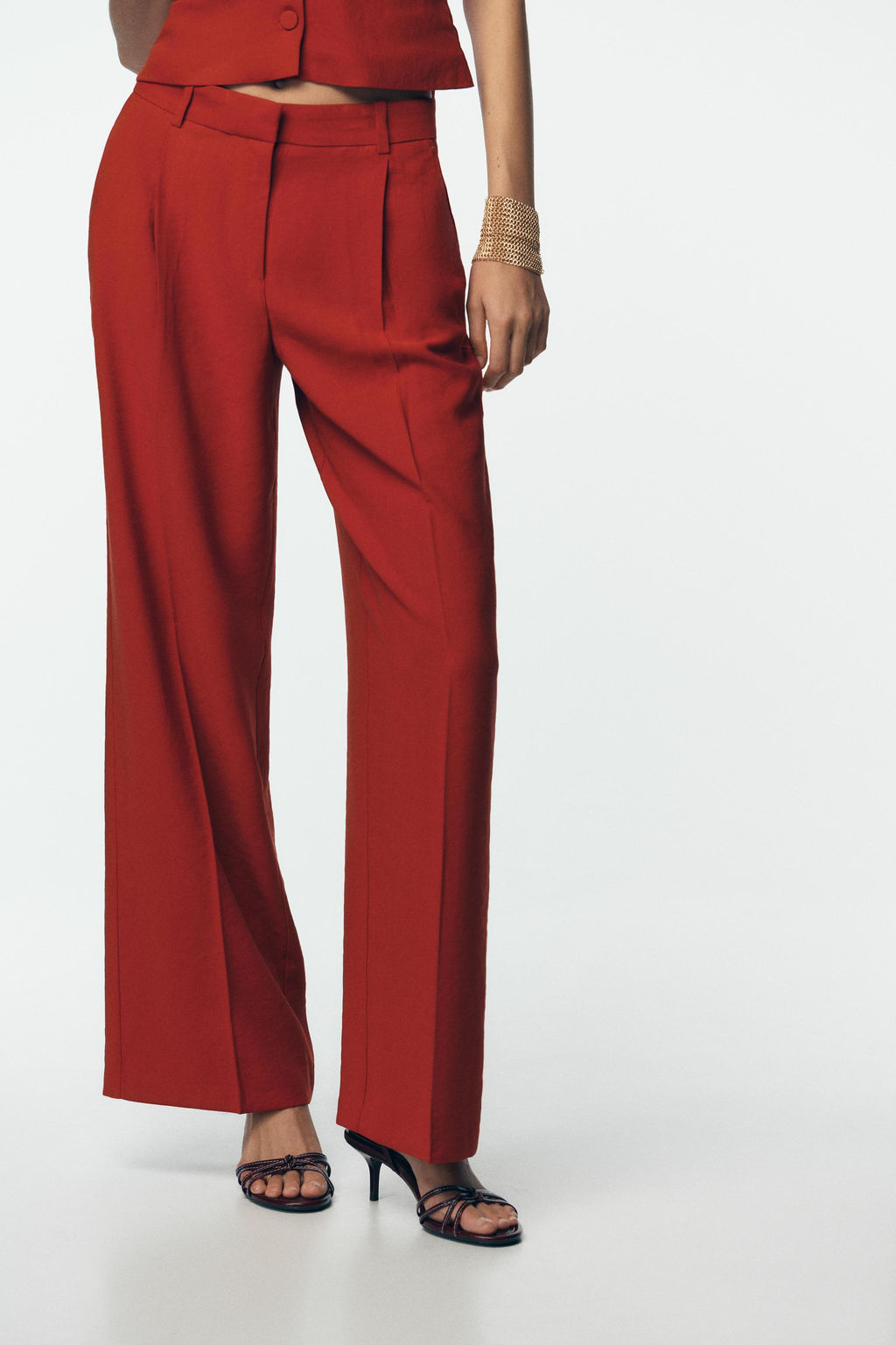 WIDE-LEG TROUSERS WITH DARTS - Zara фото 2