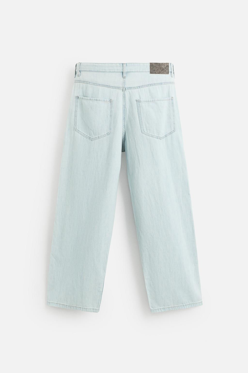 LIGHTWEIGHT LOOSE WIDE-LEG JEANS - Zara фото 7