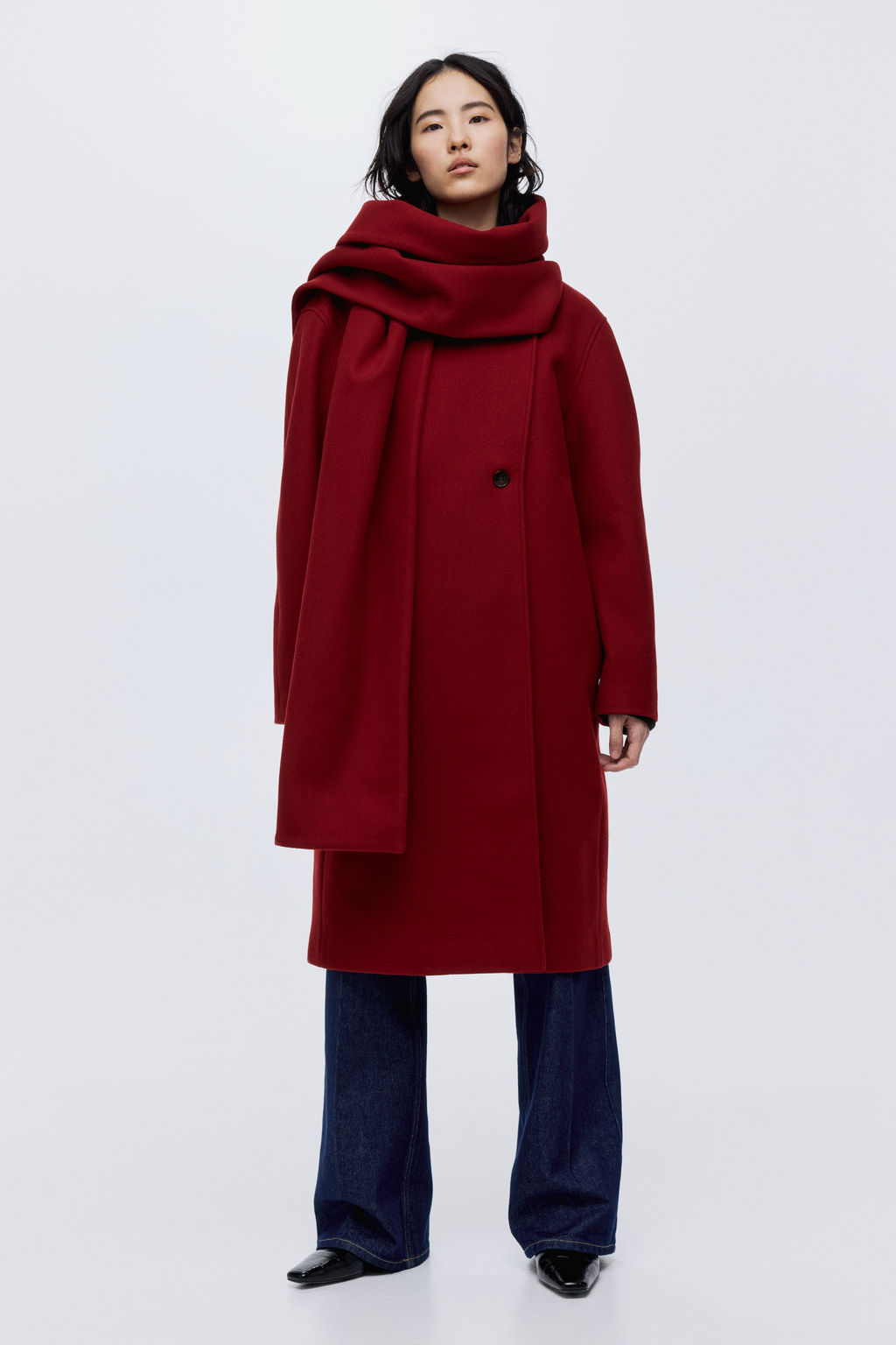 Abrigo con cuello tipo bufanda - H&m фото 6