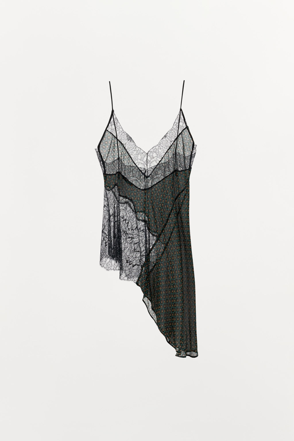 ASYMMETRIC 100% VISCOSE PRINTED LACE TOP - Zara фото 15
