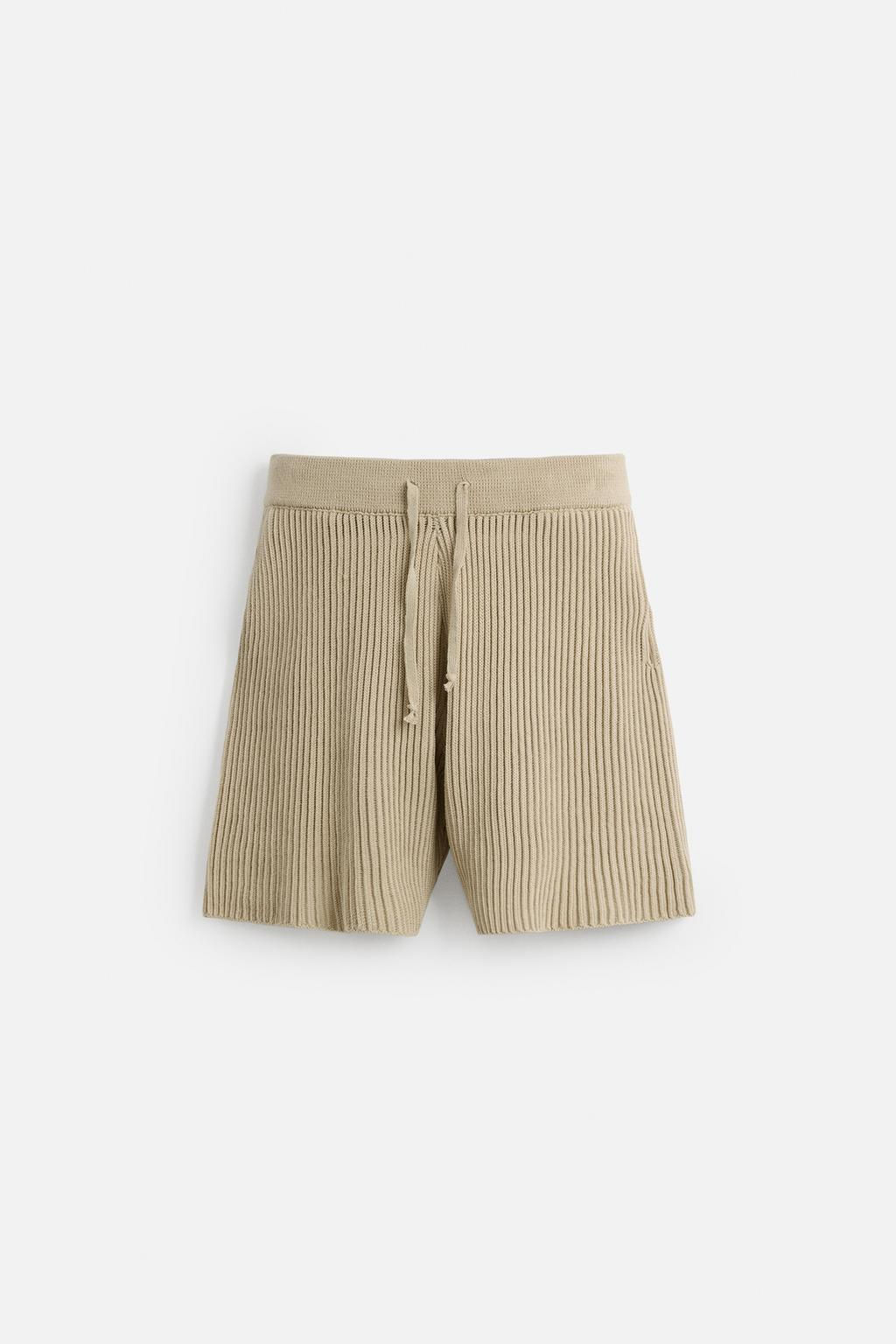 RIBBED RELAXED FIT BERMUDA SHORTS - Zara фото 6
