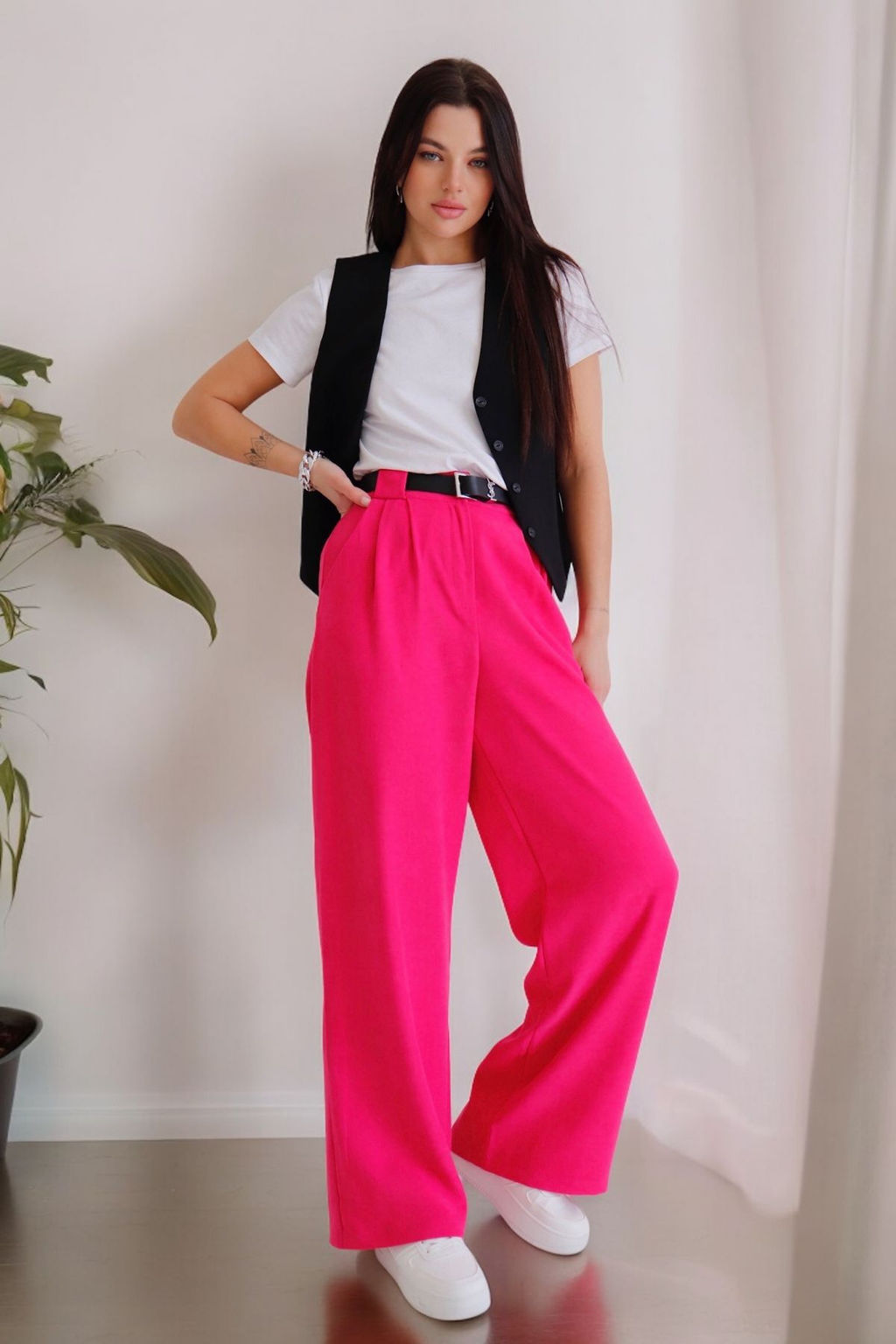 10549 Брюки-палаццо розовые - Martichelli фото 10