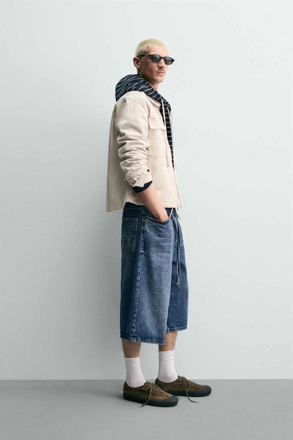 CAZADORA CROPPED FIT CREMALLERA / Crudo - Zara фото 4