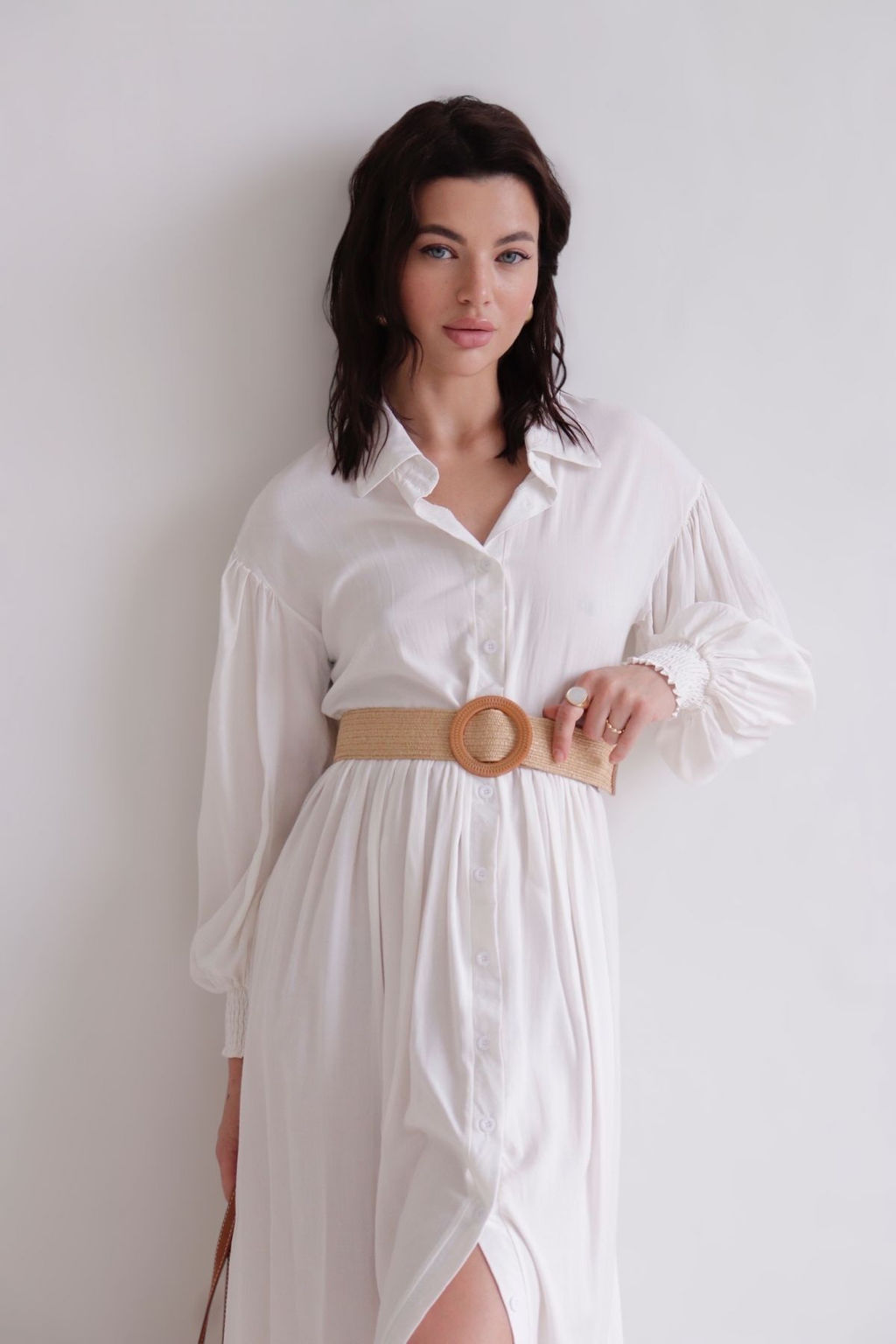 Martichelli Платье белое из вискозы  фото 7