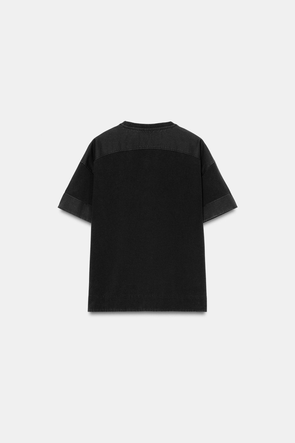 CAMISETA HEAVY COTTON MANGA CORTA / Negro - Zara фото 5