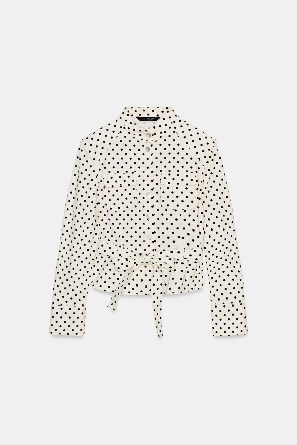 CHAQUETA CAMISERA LUNARES / Blanco / Negro - Zara фото 5