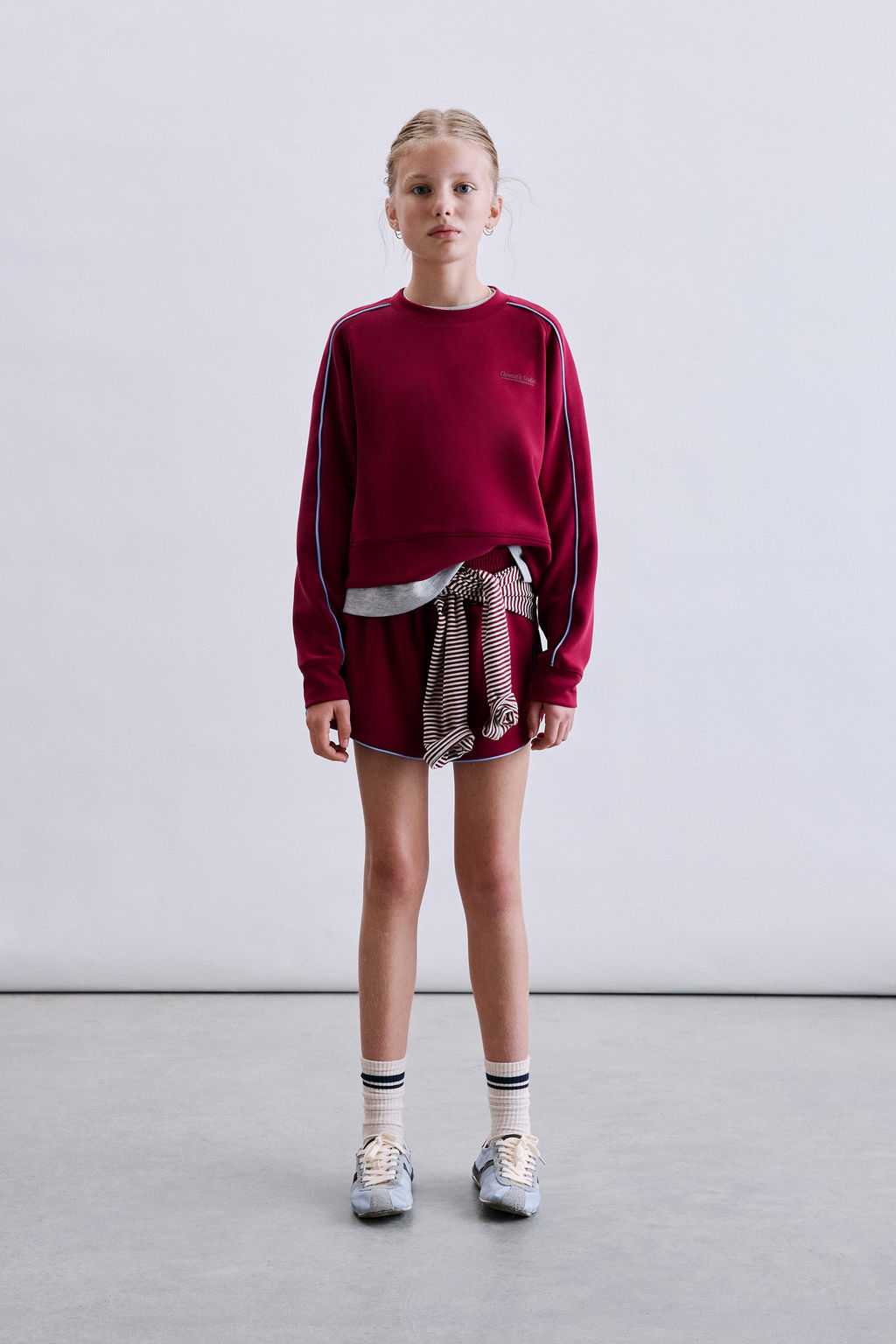 BERMUDA SPORTY CONTRASTE / Burgundy - Zara фото 8