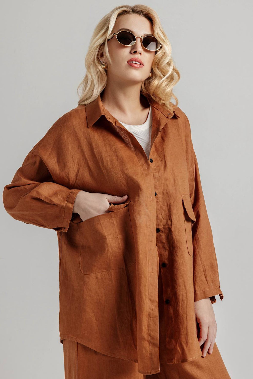 Блузка женская Р95098/03/Терракотовый