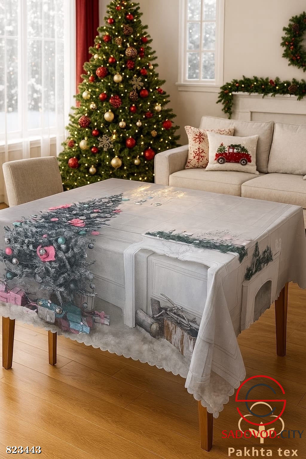 Новогодняя скатерть на стол