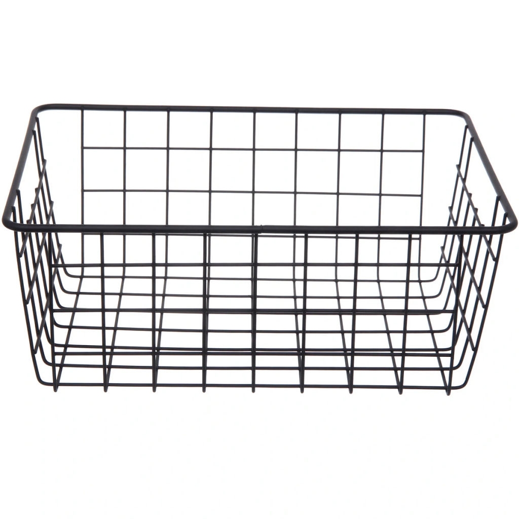 Корзина металлическая универсальная "ФАРГО", цвет черный, 28*21.5*12см (лейбл)