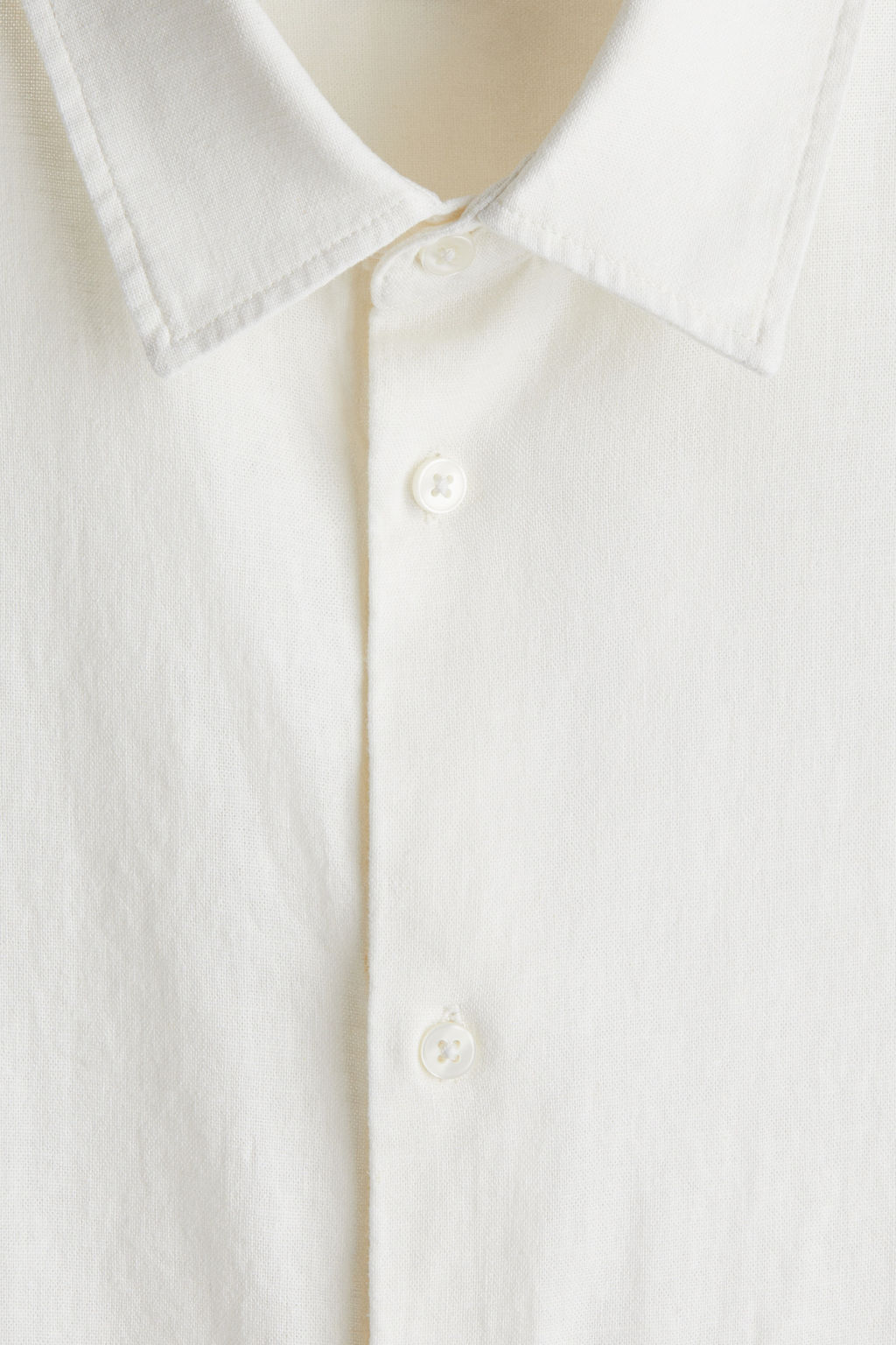 Camisa de manga corta en mezcla de lino Loose Fit - H&m фото 4