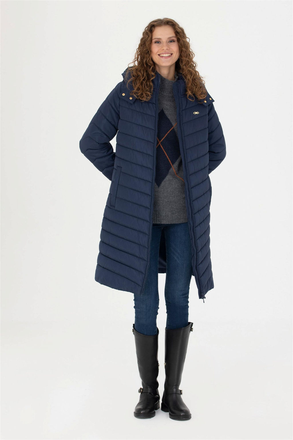 U. S. Polo Assn Женское темно-синее пальто - U.s. polo assn фото 8