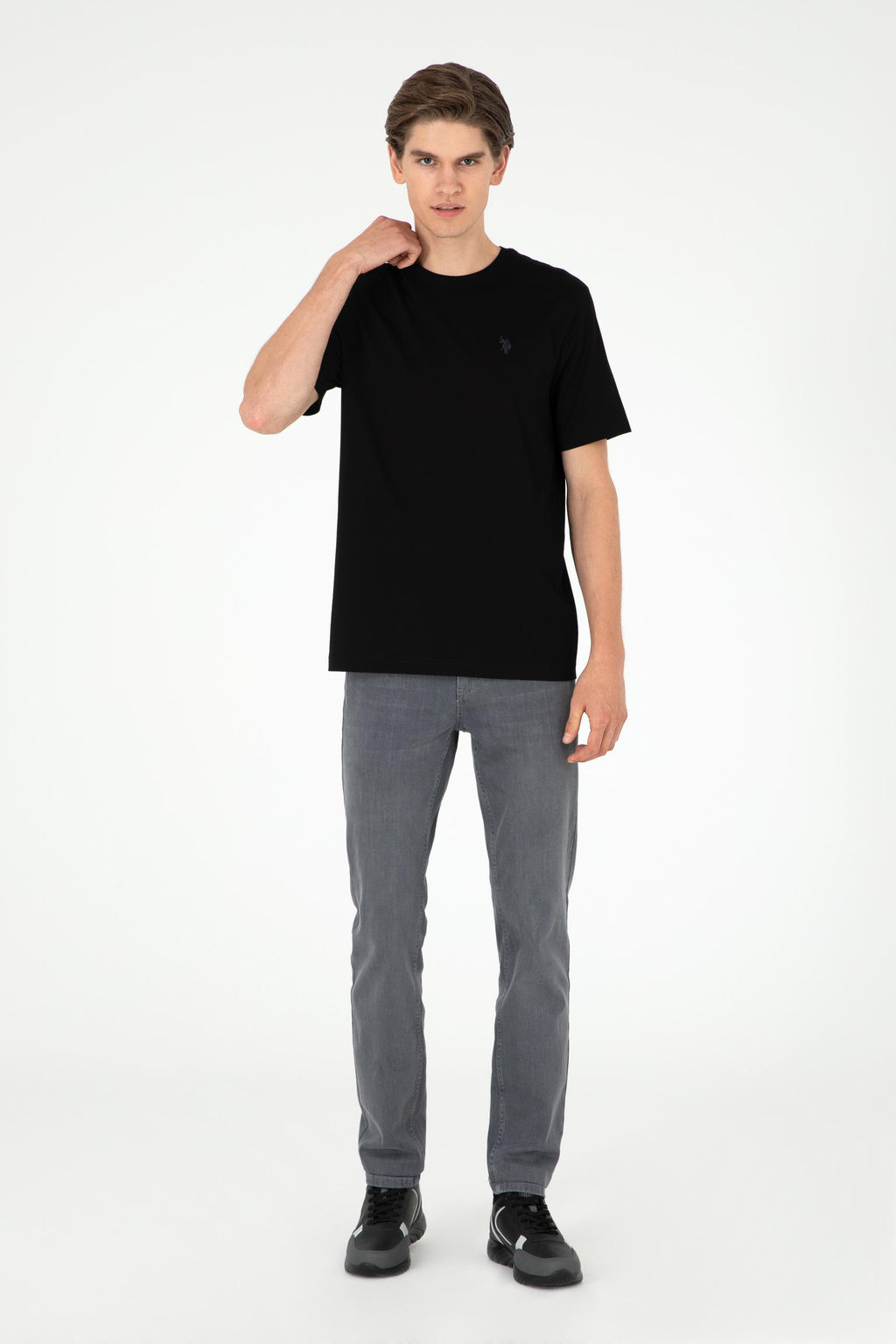 Мужская черная базовая футболка Неожиданная скидка в корзине - U.s. polo assn фото 4