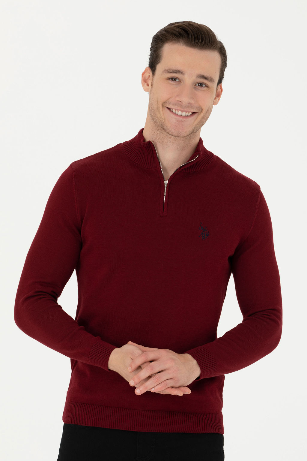 Мужской бордово-красный свитер - U.s. polo assn фото 15