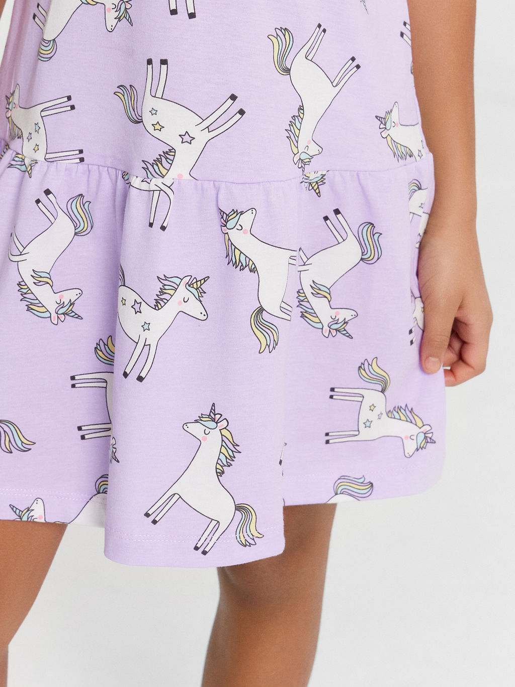 Платье для девочек сиреневое с принтом единороги - Mark formelle фото 5