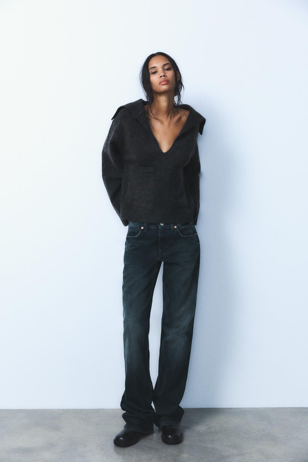 TRF WIDE-LEG MID-WAIST JEANS - Zara фото 8