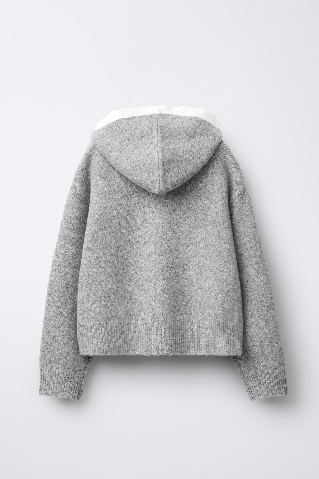 HOODED CARDIGAN WITH CROCHET TRIM - Zara фото 2