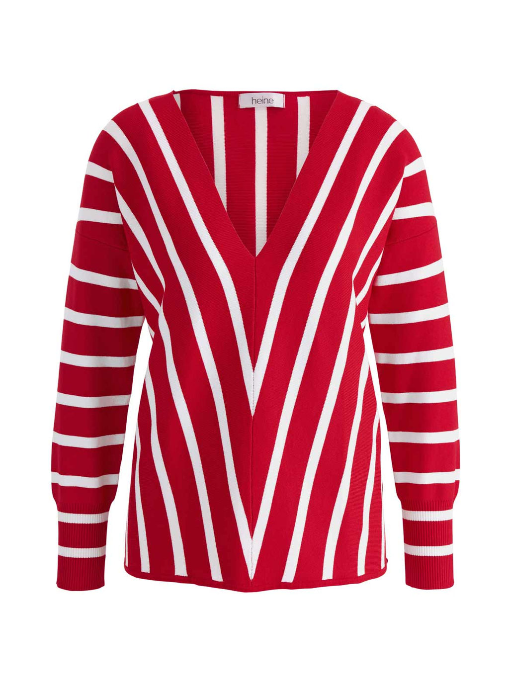 Пуловер, красно-белый - Heine фото 2