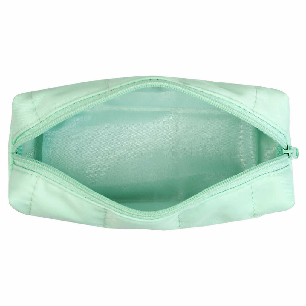 Пенал школьный Феникс+, арт.68357/ 24 МЯТНЫЙ СТЕГАНЫЙ (без наполнения, 19.5х5.5х6.5 см, полиэстер, молния, стёганая строчка, ПЭТ-пакет).