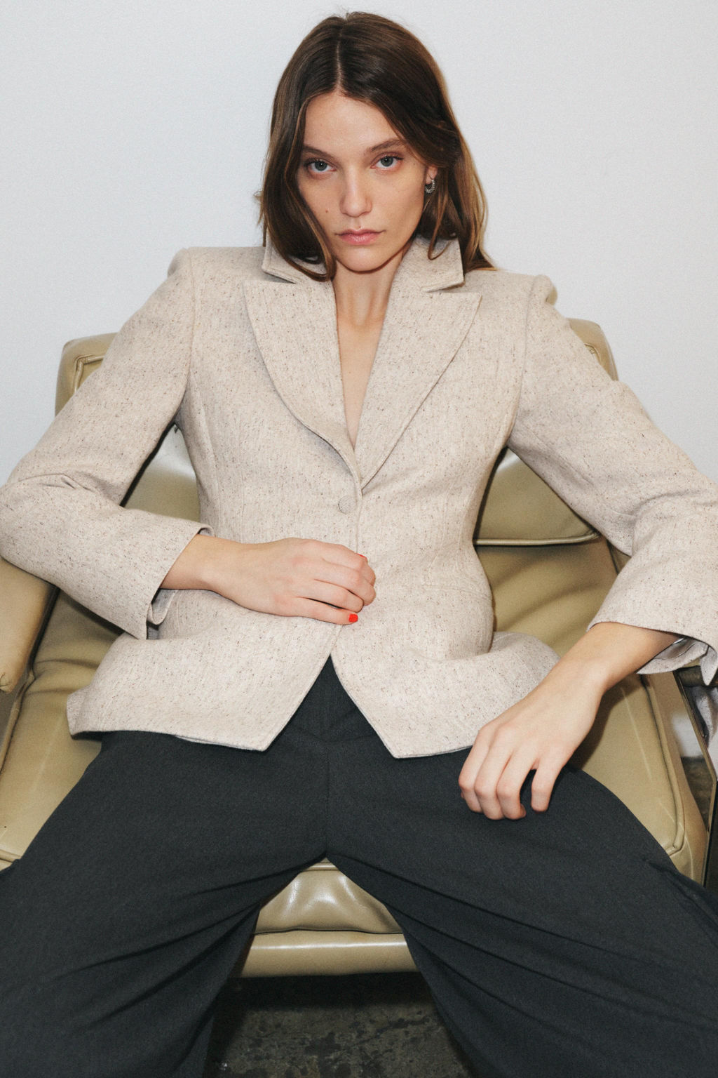 ZW COLLECTION FITTED WOOL PEPLUM BLAZER - Zara фото 23