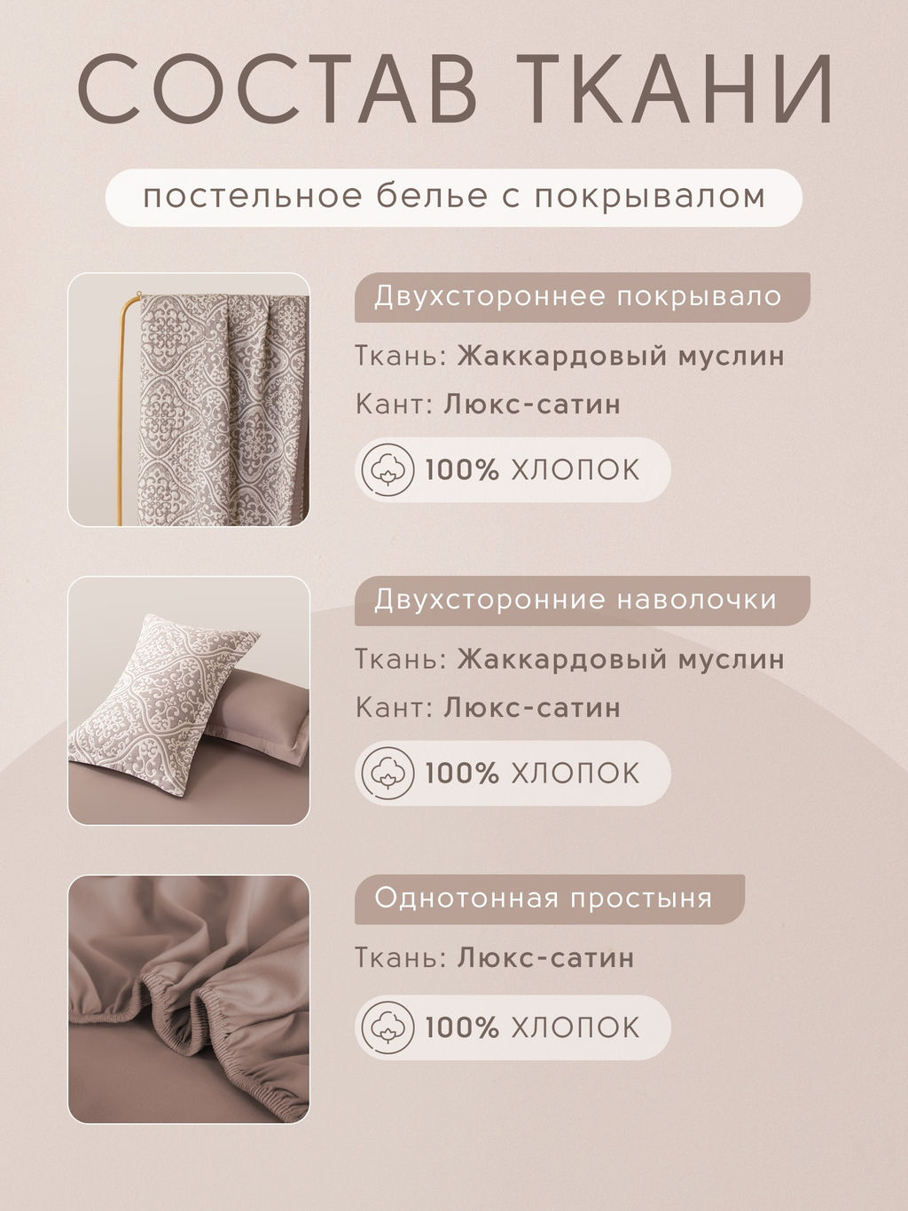 Комплект постельного белья на резинке Сатин Aurora Veil с Покрывалом AVR004 180*200*25;160*200*25;140*200*25 Евро - Ситрейд фото 5