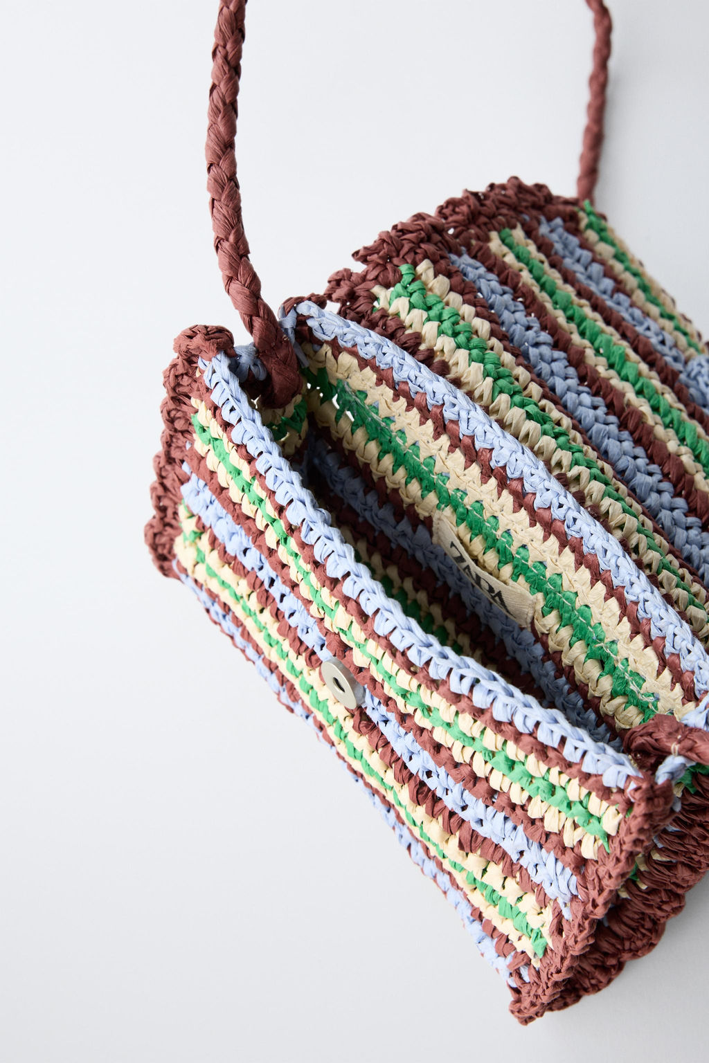 RAFFIA-EFFECT CROSSBODY BAG - Zara фото 4
