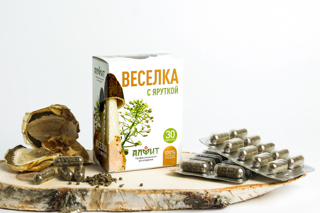 Грибная серия БАД Капсулы "Весёлка с яруткой" Алфит 6686