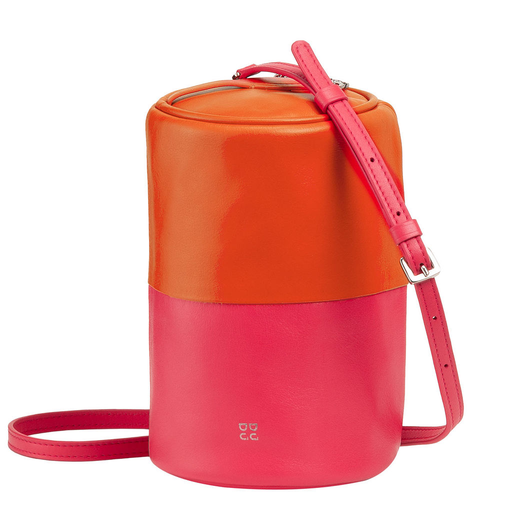 Итальянская кожаная сумка DuDu Bags серии Abigail | малиновый - Dudubags фото 3
