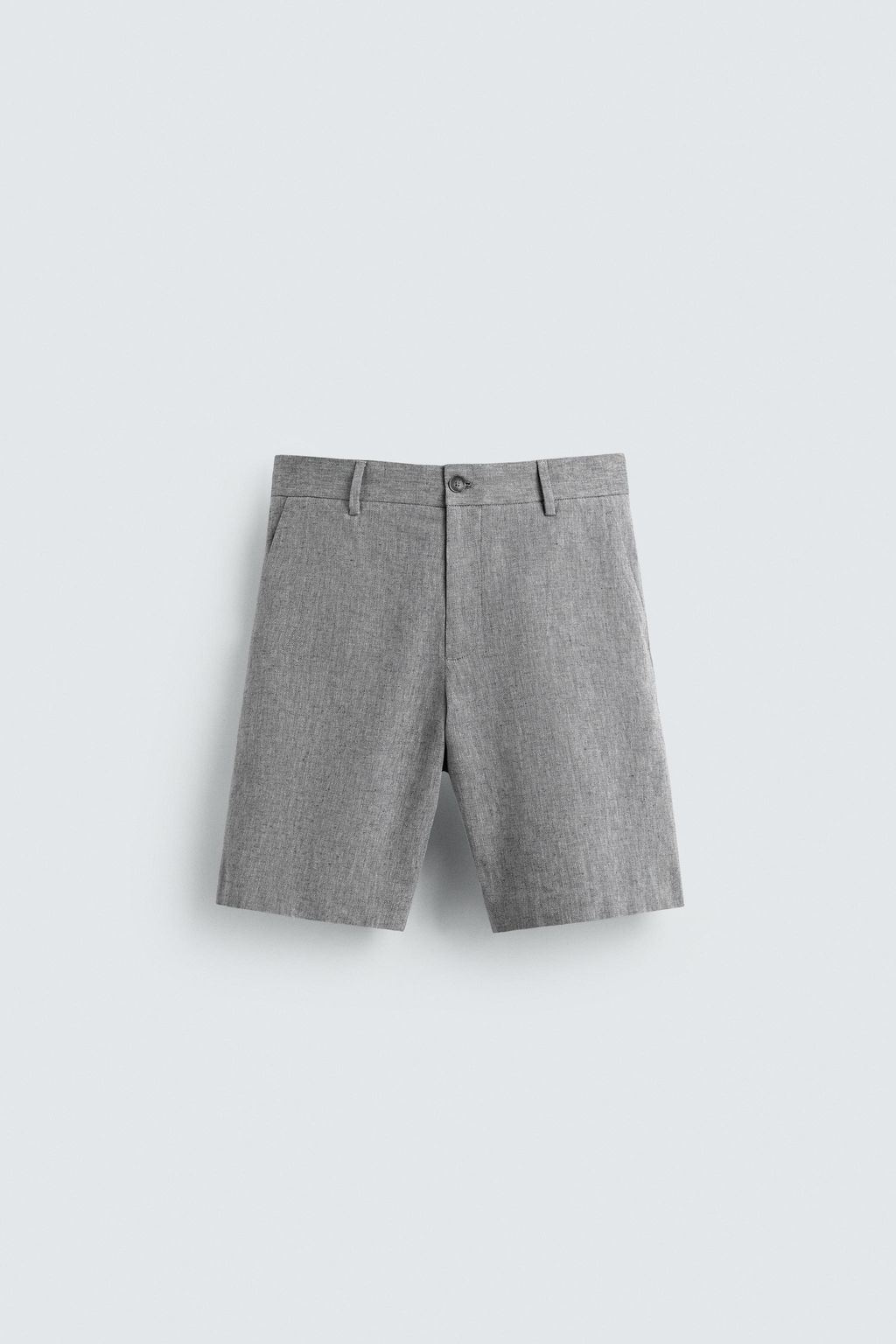 COTTON/LINEN BERMUDA SHORTS - Zara фото 6