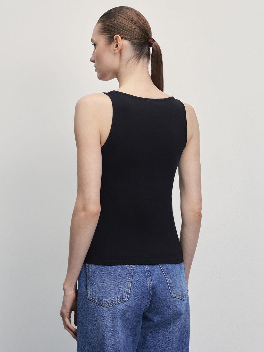 Базовый топ из эластичного хлопка / Zarina  фото 5