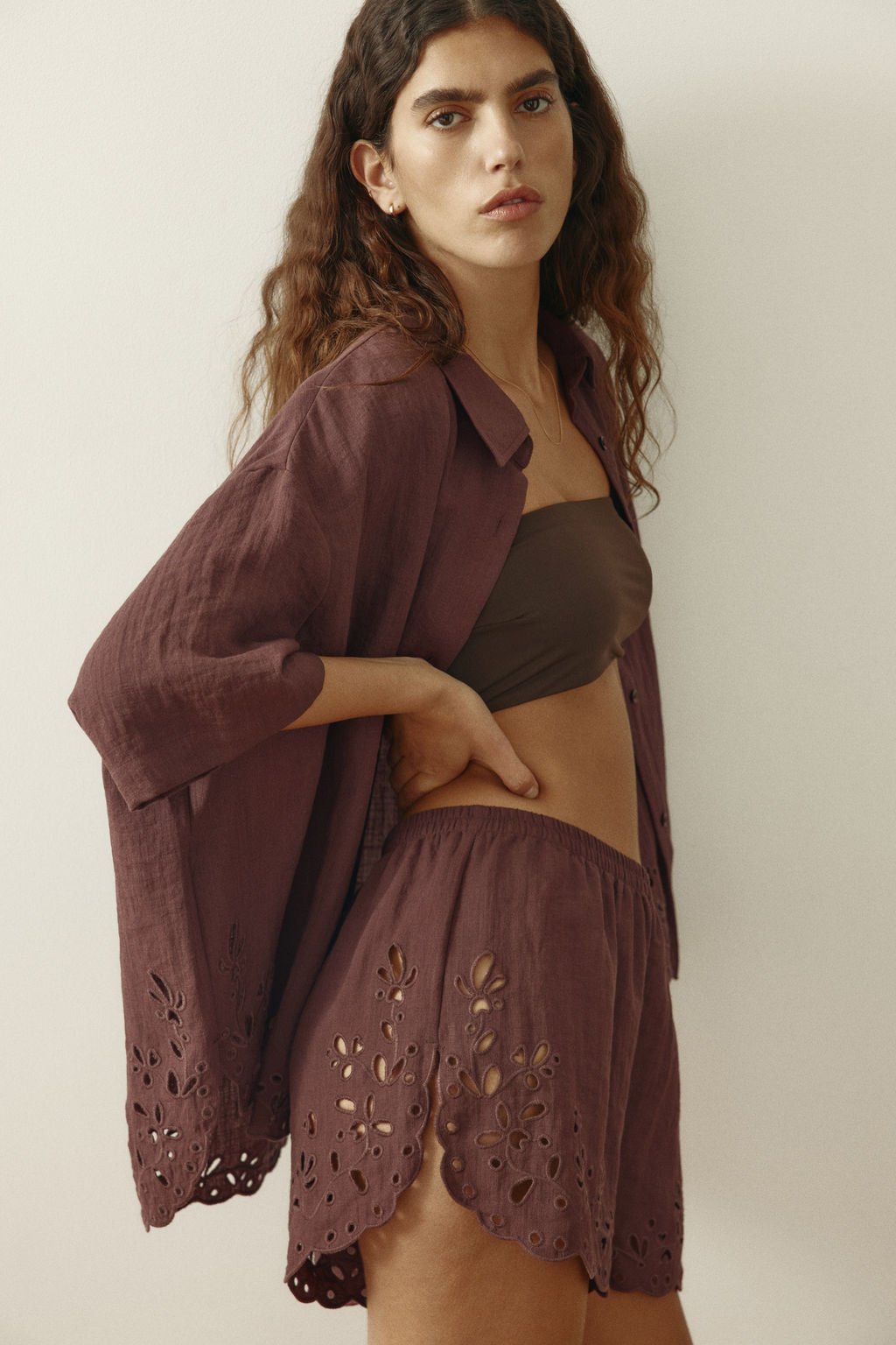 Broderie anglaise shorts - H&m фото 6