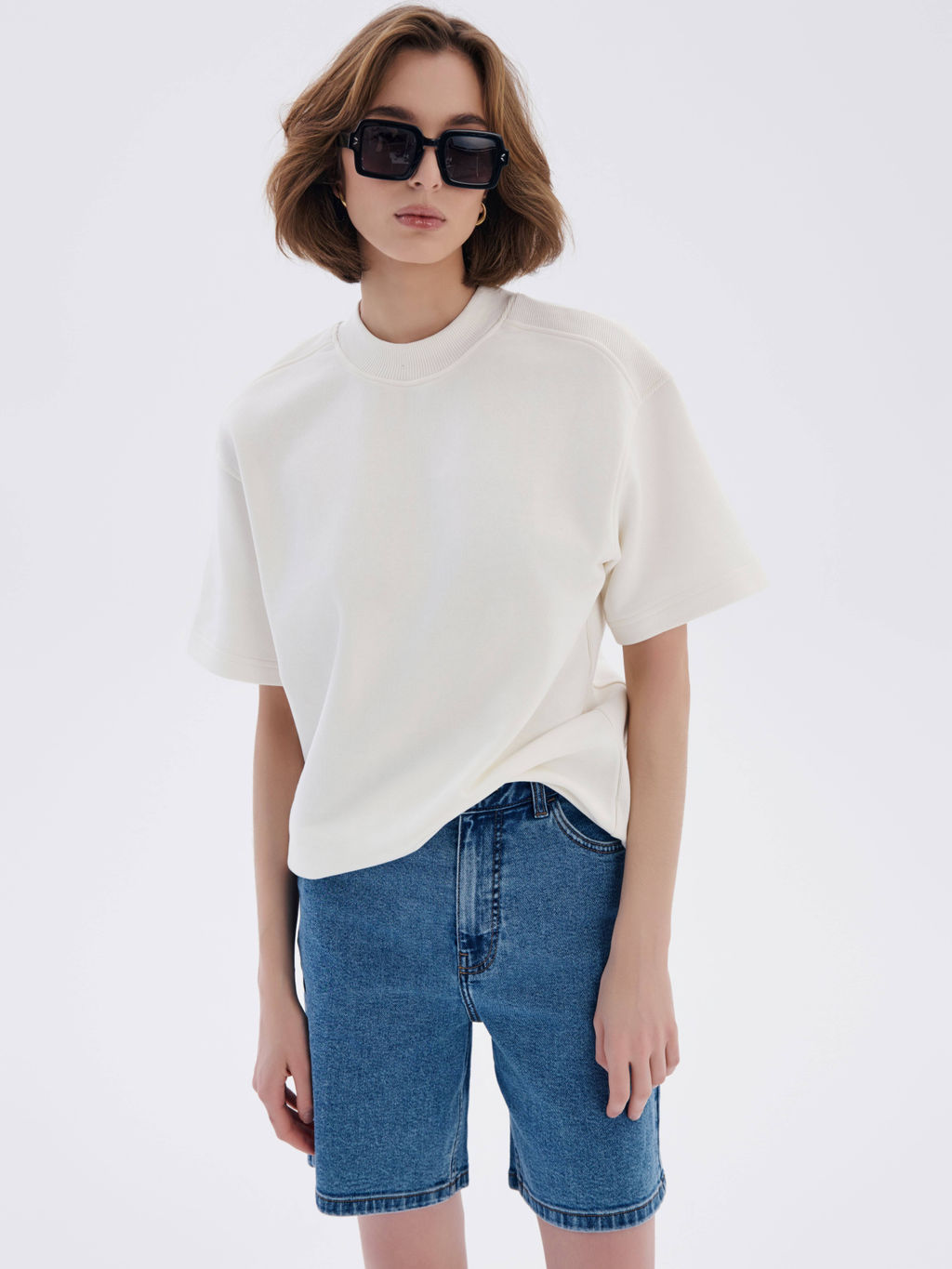 CONTE CON-643 Джинсовые шорты с высокой посадкой blue