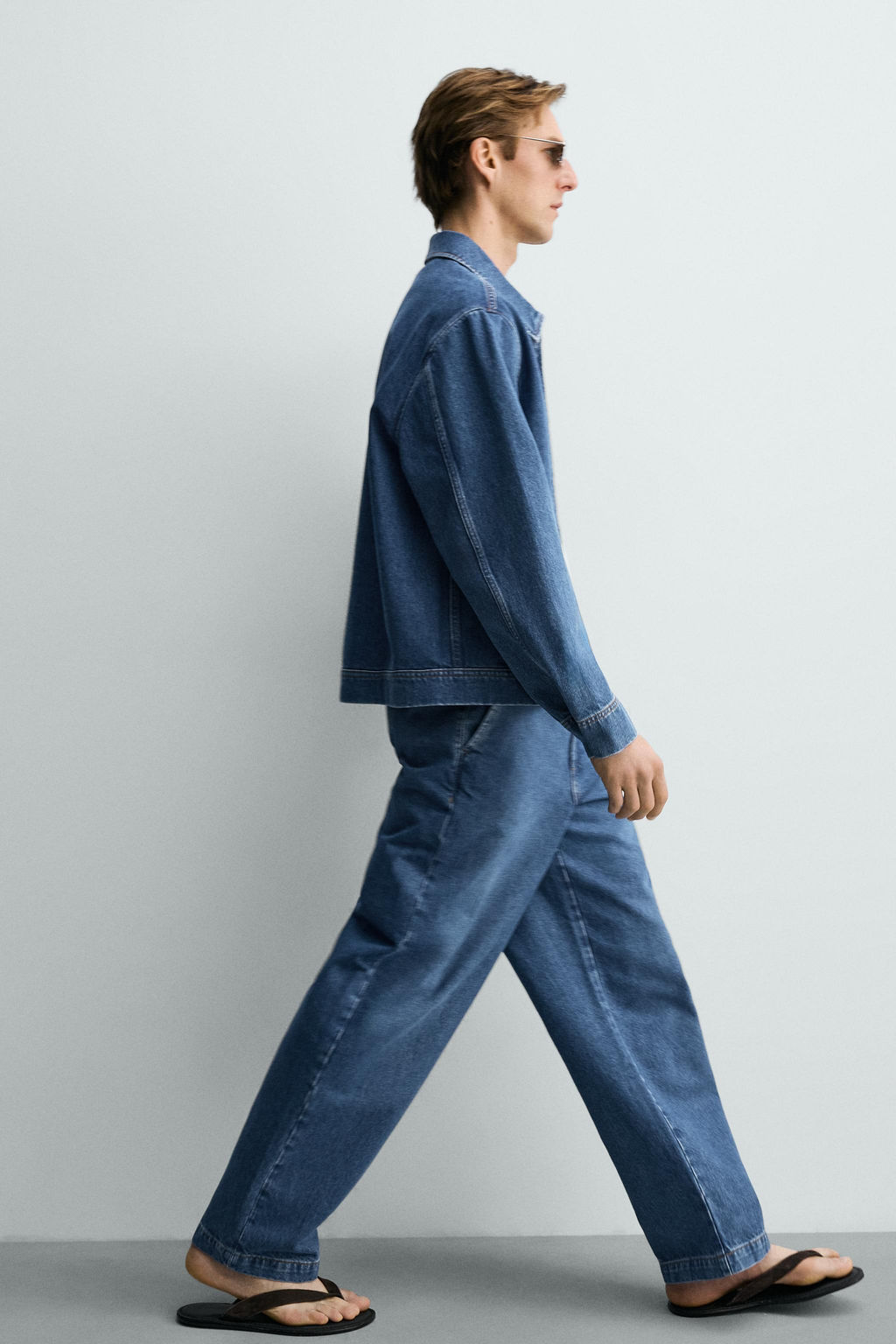 PANTAL?N CHINO DENIM STRAIGHT FIT / Azul