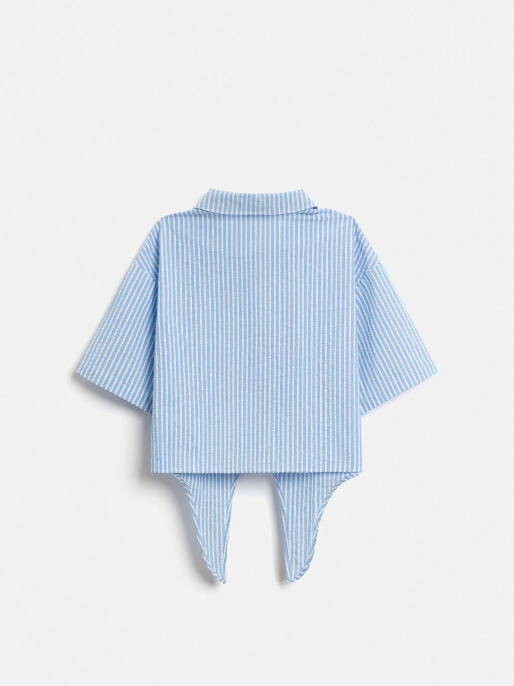 ACOOLA / Блузка детская для девочек Messia_bl голубая полоска  фото 2