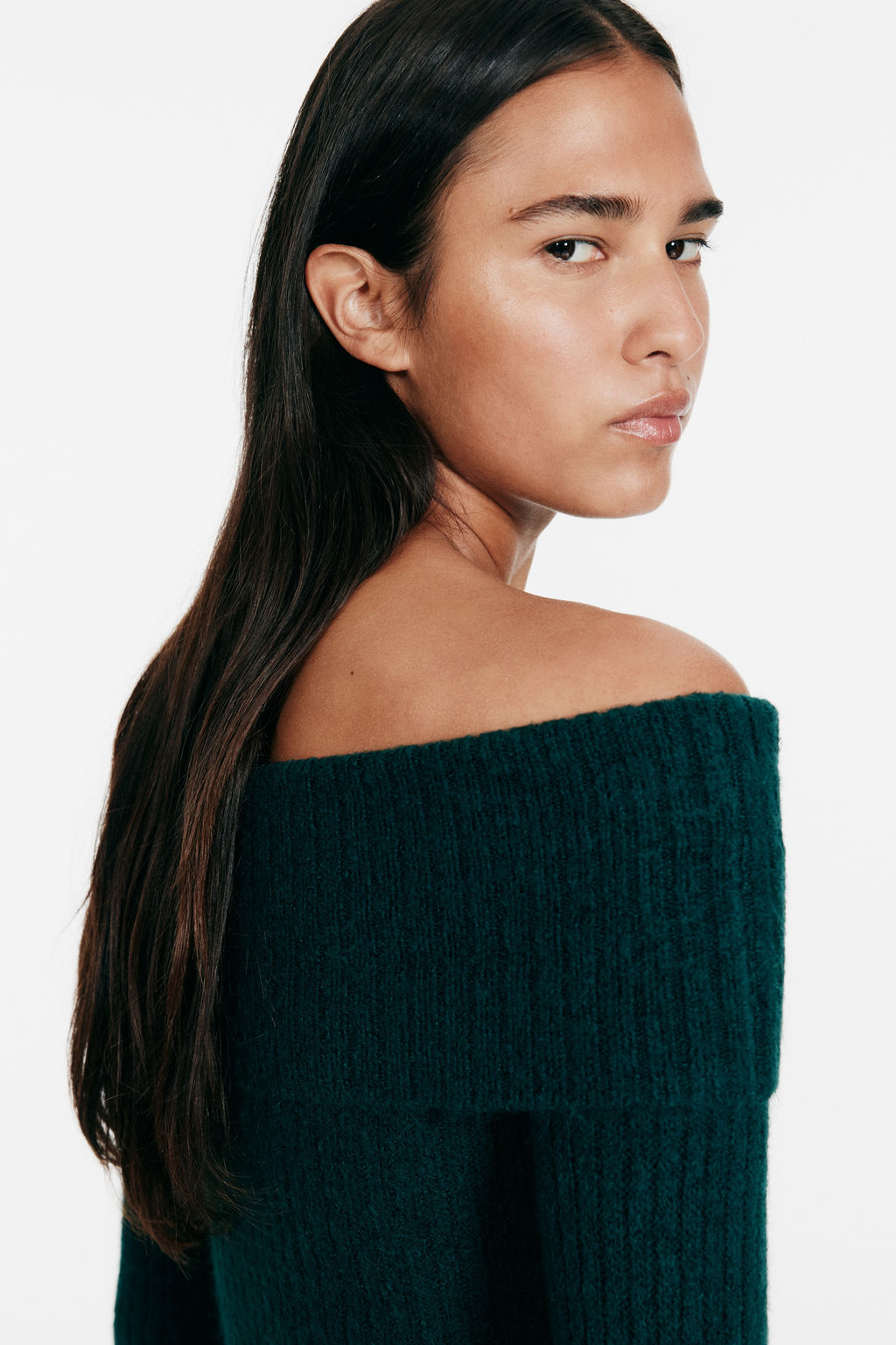 Vestido off-the-shoulder en punto de canal? - H&m фото 8
