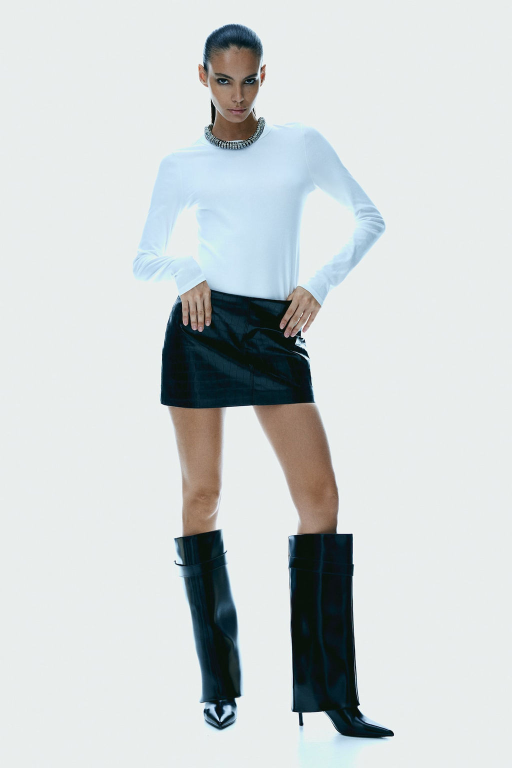 Minifalda efecto piel de cocodrilo - H&m фото 2