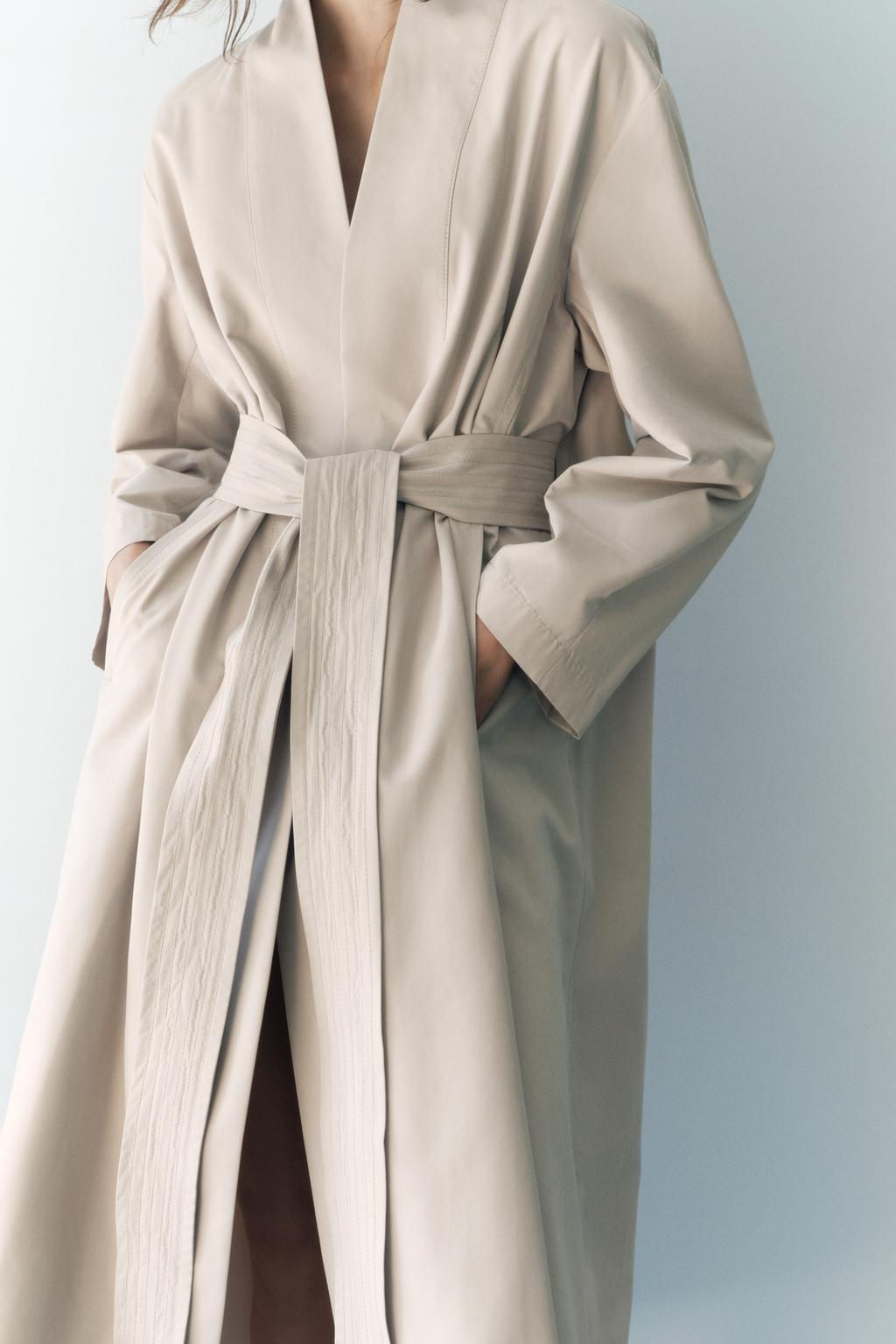 ZW COLLECTION KIMONO TRENCH COAT - Zara фото 4