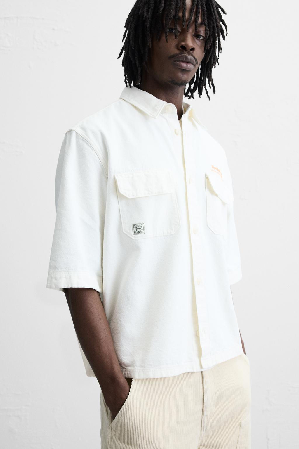 EMBROIDERED TEXT SHIRT - Zara фото 5