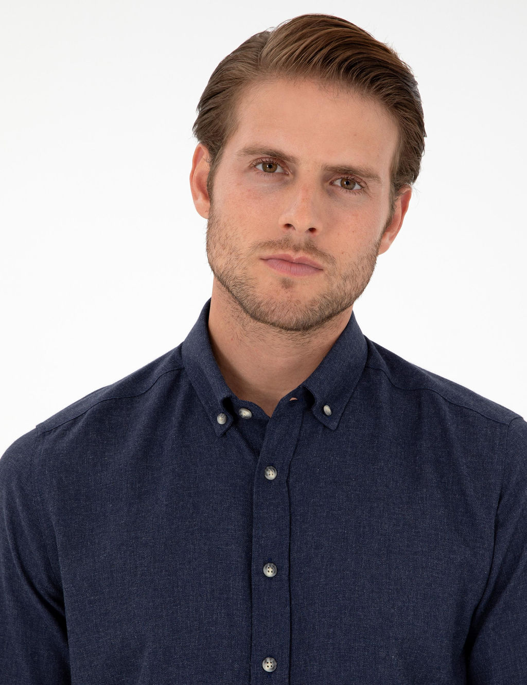 Lacivert Slim Fit Uzun Kollu G_mlek - Pierre cardin фото 2