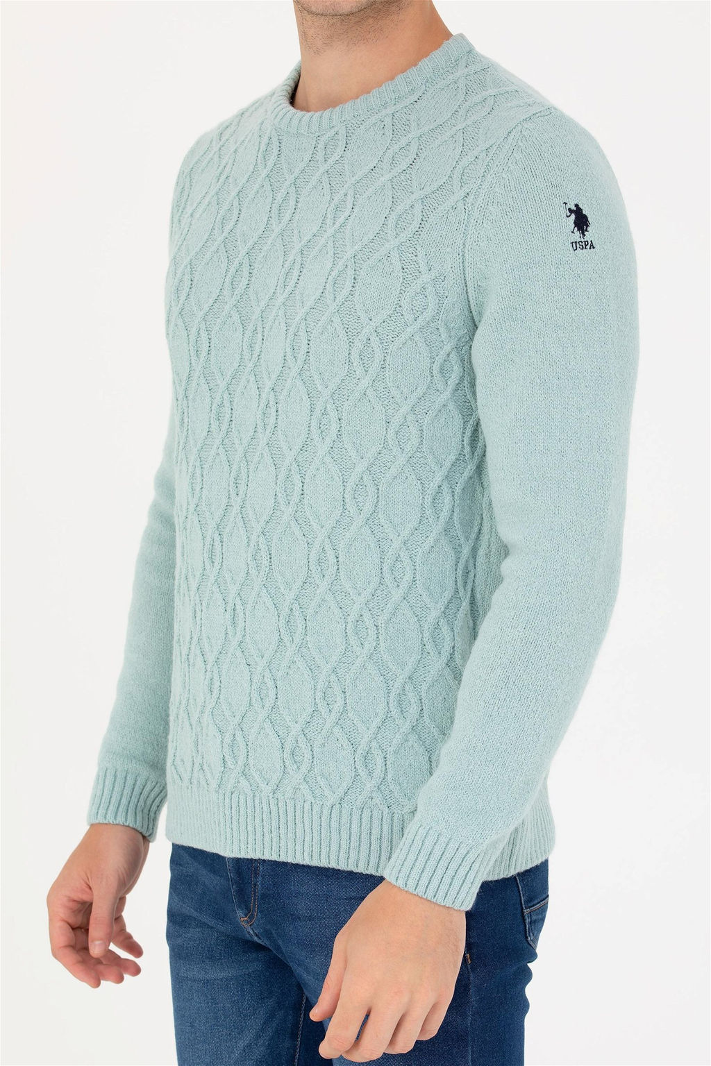 U. S. Polo Assn Мужской мятный свитер - U.s. polo assn фото 6