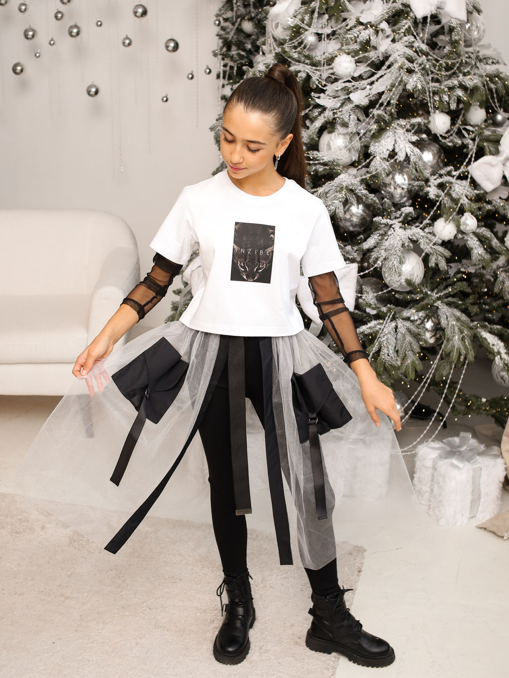 Юбка DANCE MOOD, жемчуг - Inzibe фото 5