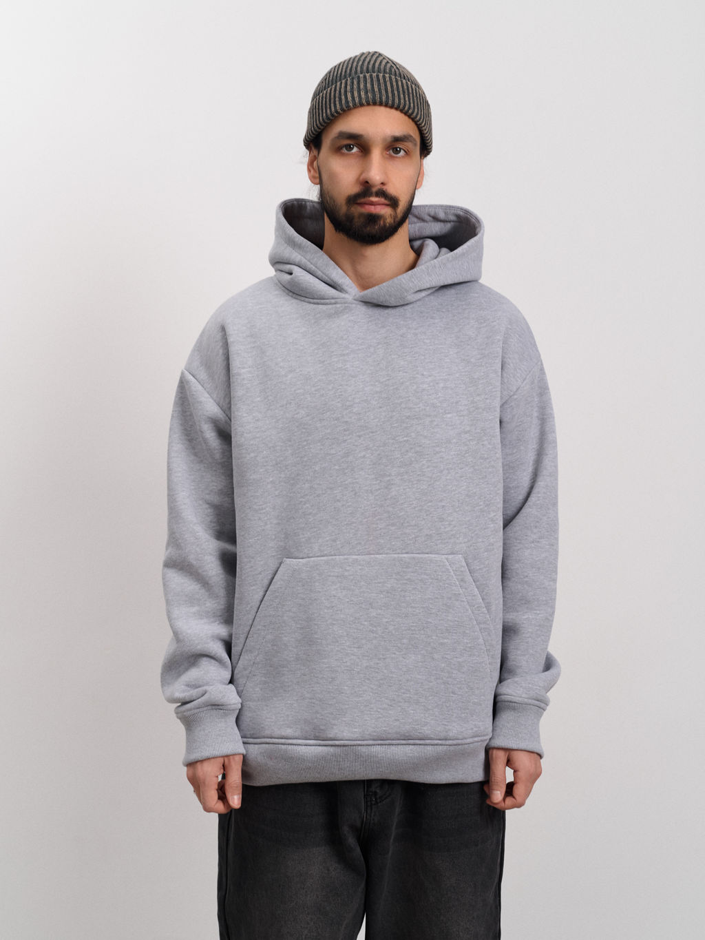 Толстовка мужская с капюшоном "Вasic" меланж