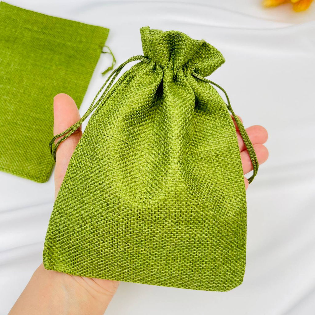Мешочек: Холщовый зеленый (3 шт)