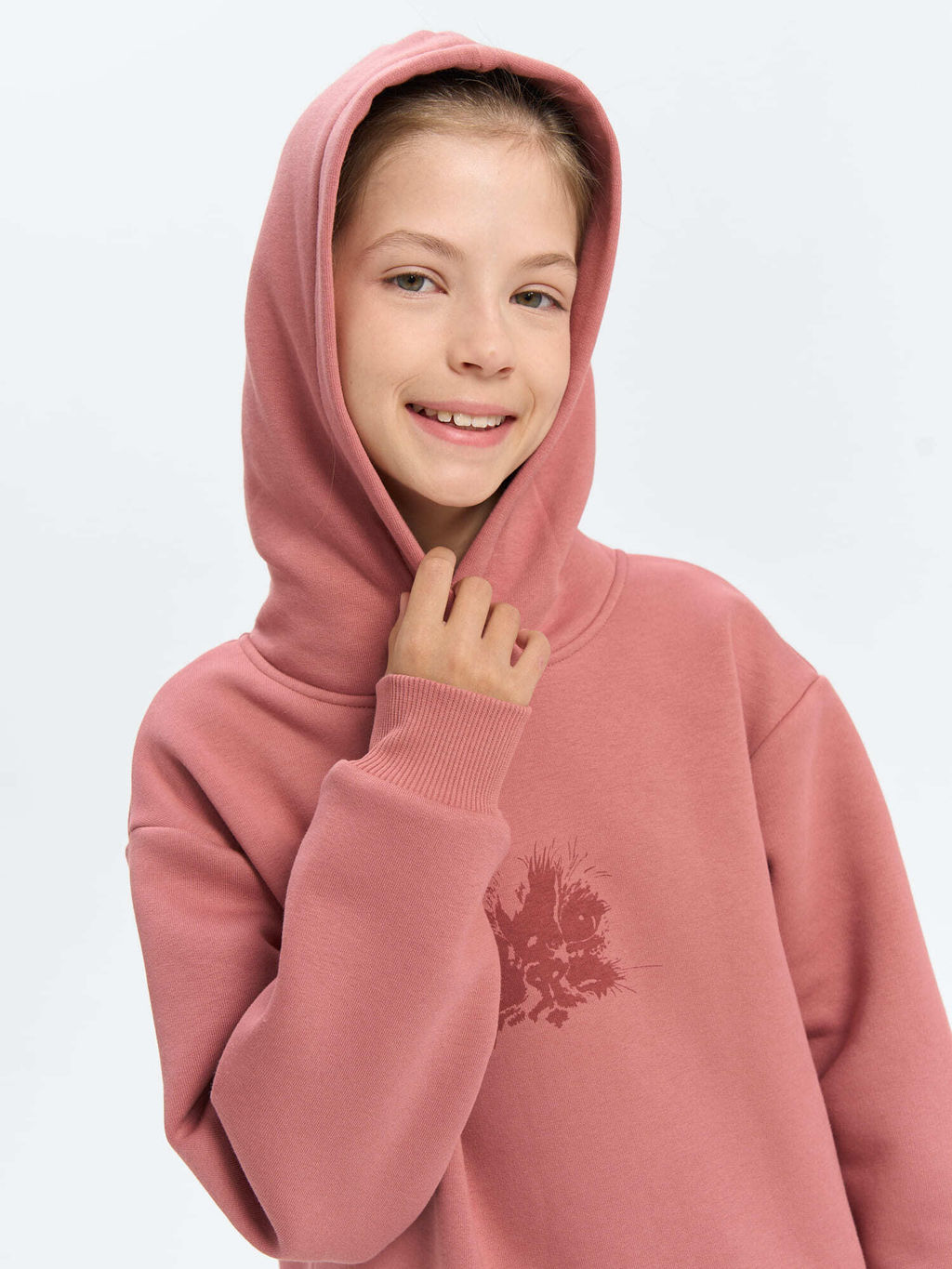 Худи Пепельная роза с принтом утепленное 7+ - Bungly фото 3