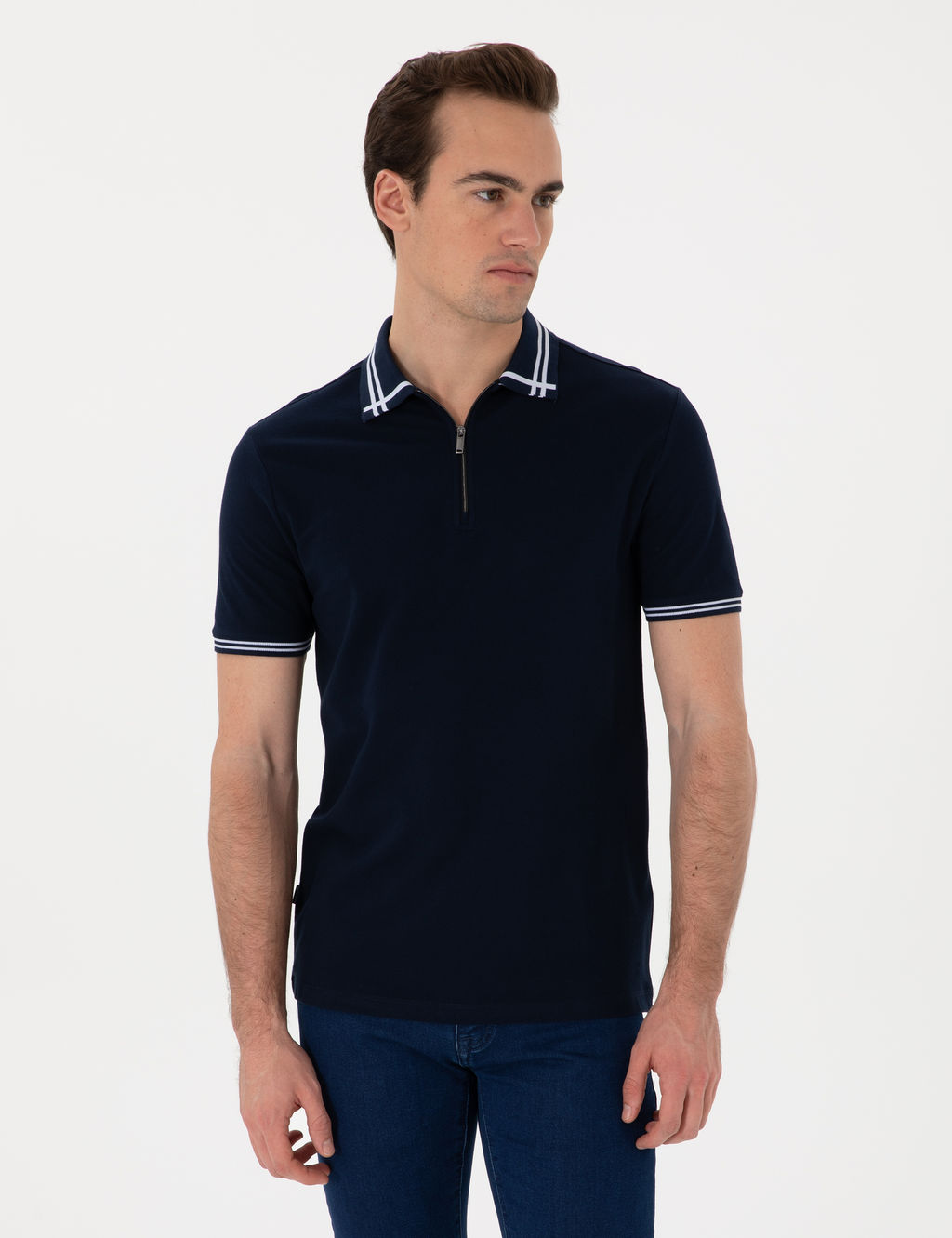 Lacivert Slim Fit Ti__rt