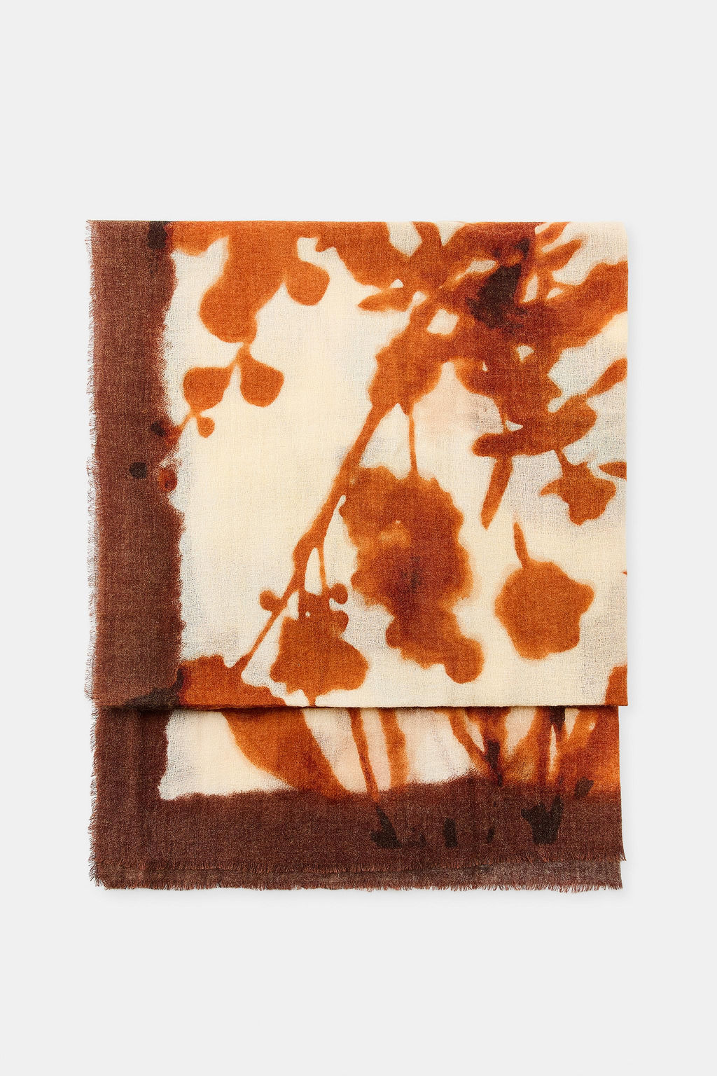 FLORAL PRINT WOOL-BLEND SCARF - Zara фото 4