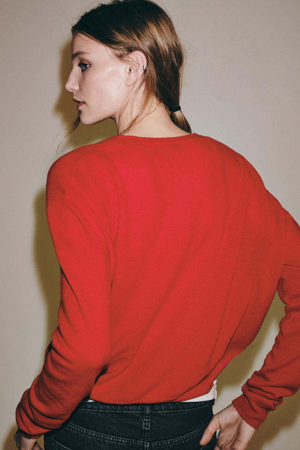 CHAQUETA 100% LANA EXTRASUAVE ESCOTE PICO / Rojo - Zara фото 3
