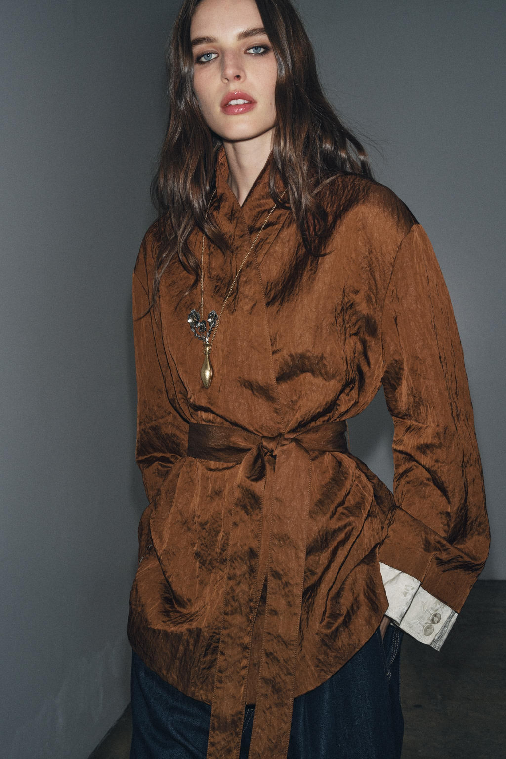 ZW COLLECTION JACQUARD KIMONO JACKET